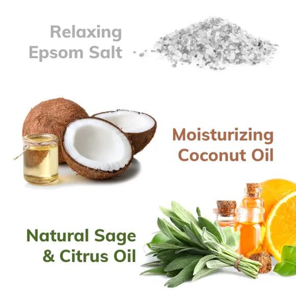 "Citrus and Sage" Organic Bath Bomb in kraft box - 5 oz - Picture 3 of 6